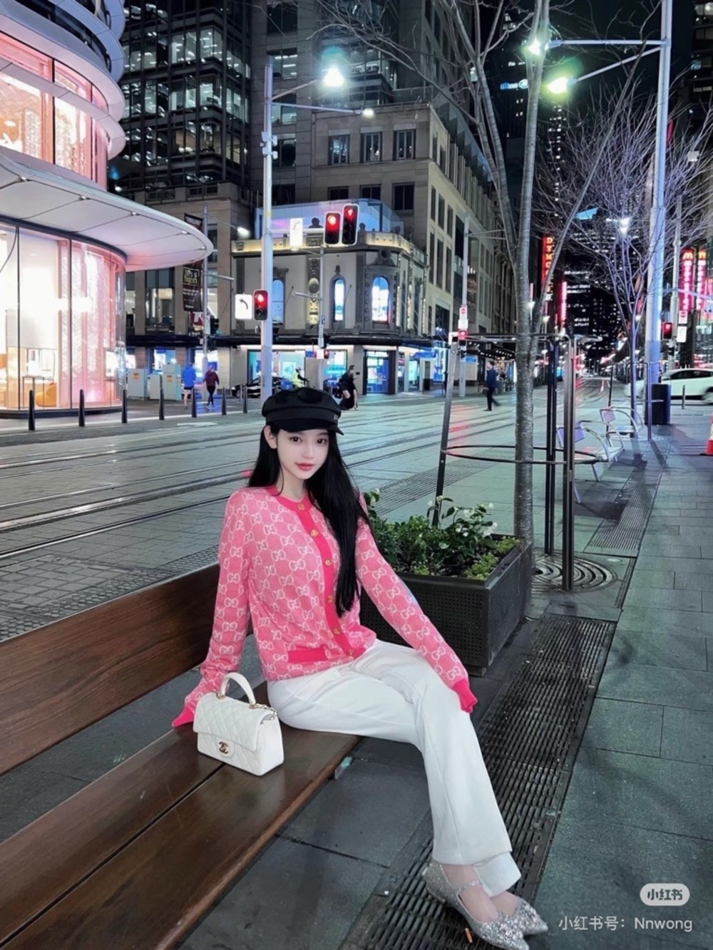 Authentic Gucci Pink GG Jacquard Knit Cardigan - Picture 7 of 8